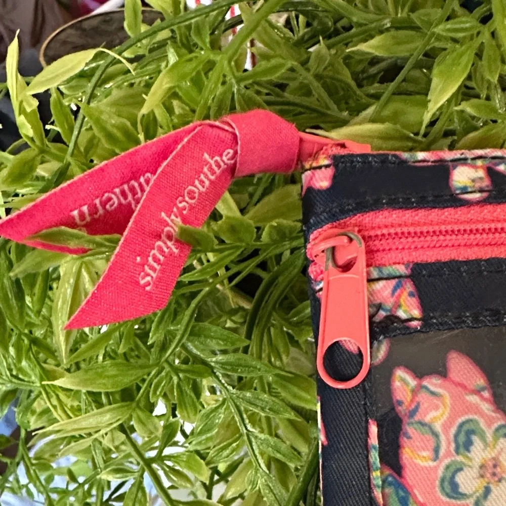 🩷 🐢 Simply Southern Navy and Pink Turtle Wristlet Wallet /Phone Carrier 🩷🐢